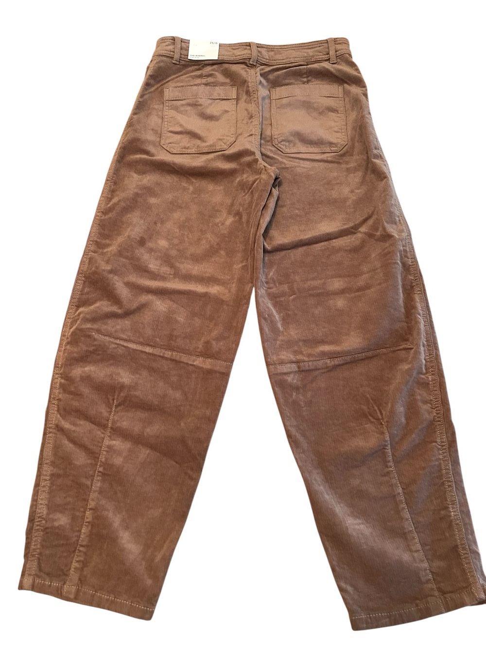 LOFT Made & Loved Tan Corduroy High Waist Barrel Jeans - NWT - PoetCore size 25 - Picture 7 of 11
